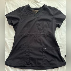 Greys Anatomy by Barco black scrub top. Size M.
